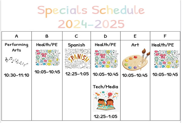 Special Schedule